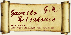 Gavrilo Miljaković vizit kartica